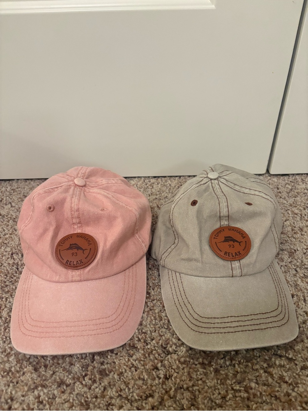 Tommy Bahama "Relax '93" Cap Baseball Cap Bundle - Pink and Gray